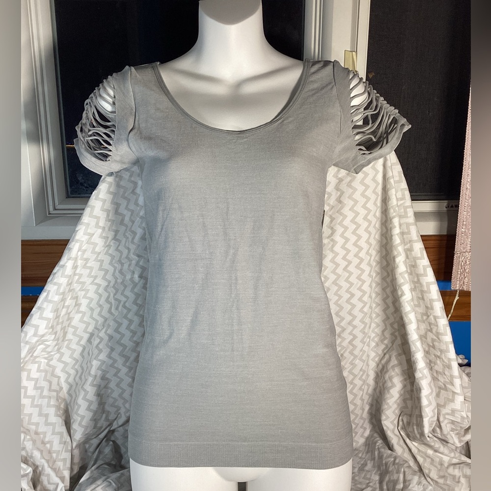 Bongo Cut Out Seamless Shirt Heather Grey Size Large